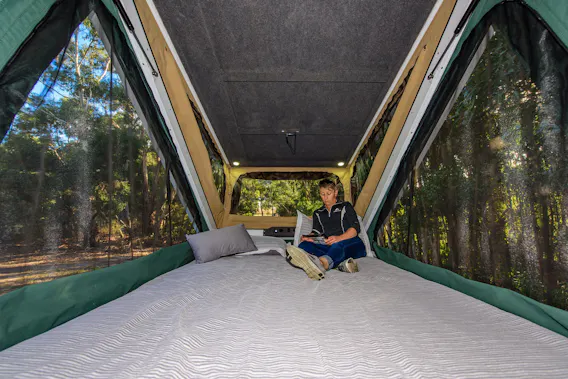 Sleeping and living area